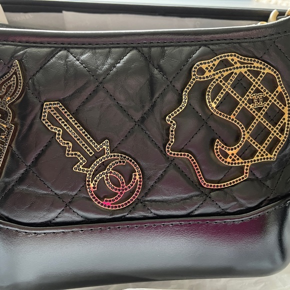 Limited Edition-Authentic NWT Chanel black Embellished small Gabrielle bag - Picture 3 of 12